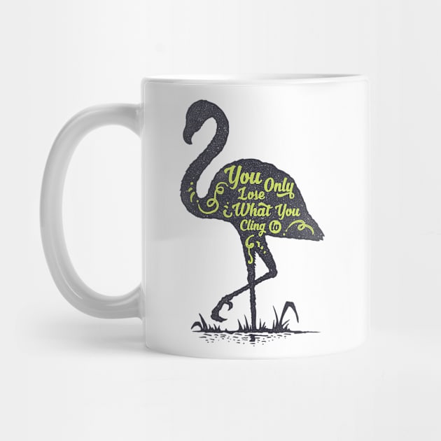 Flamingo silhouette with motivational words of wisdom by Voxen X